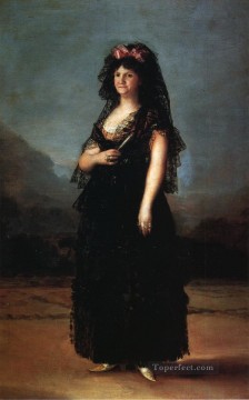 Queen Maria Luisa Wearing a Mantilla Francisco de Goya Oil Paintings